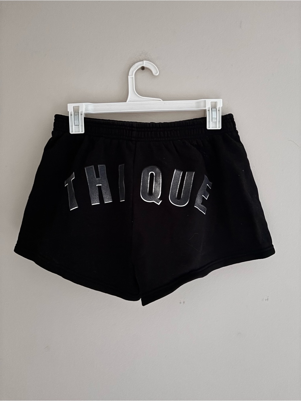 Beyonce rennaisance Black 'THIQUE' Graphic Cotton Blend Women’s Shorts